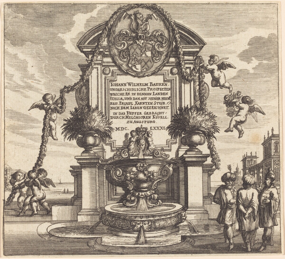 Title Page by Melchior Küsel after Johann Wilhelm Baur