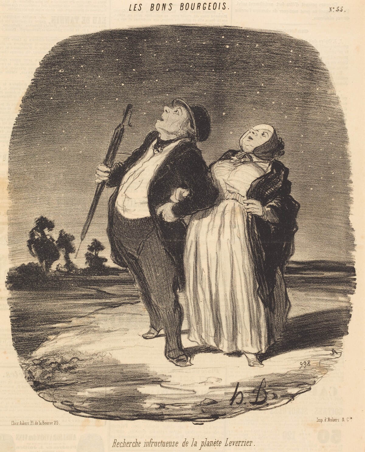 Recherche infructueuse de la planète Leverrier by Honoré Daumier