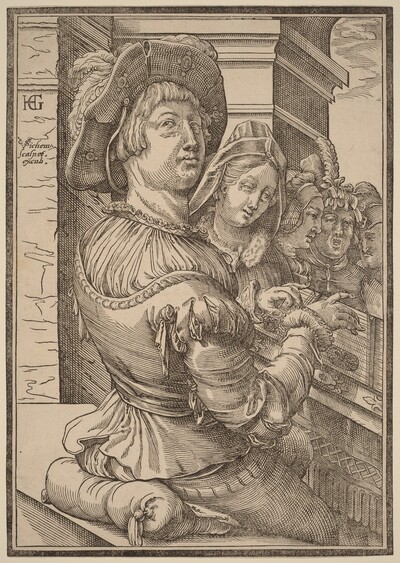 A Young Man Playing a Psalterium