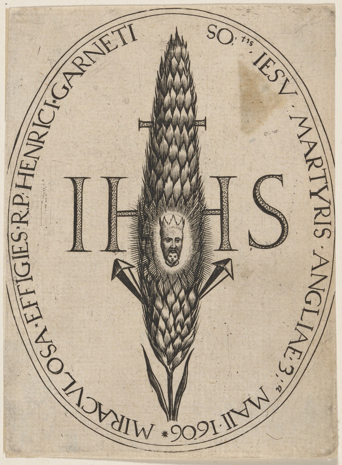 Henry Garnett, His Face in the Miraculous Corn Straw by Unknown Artist