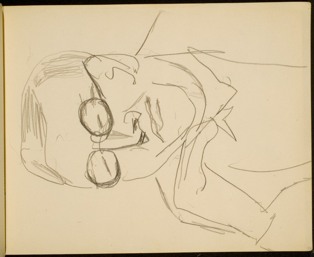 Mann mit Brille (Man Wearing Spectacles) [p. 33] by Max Beckmann