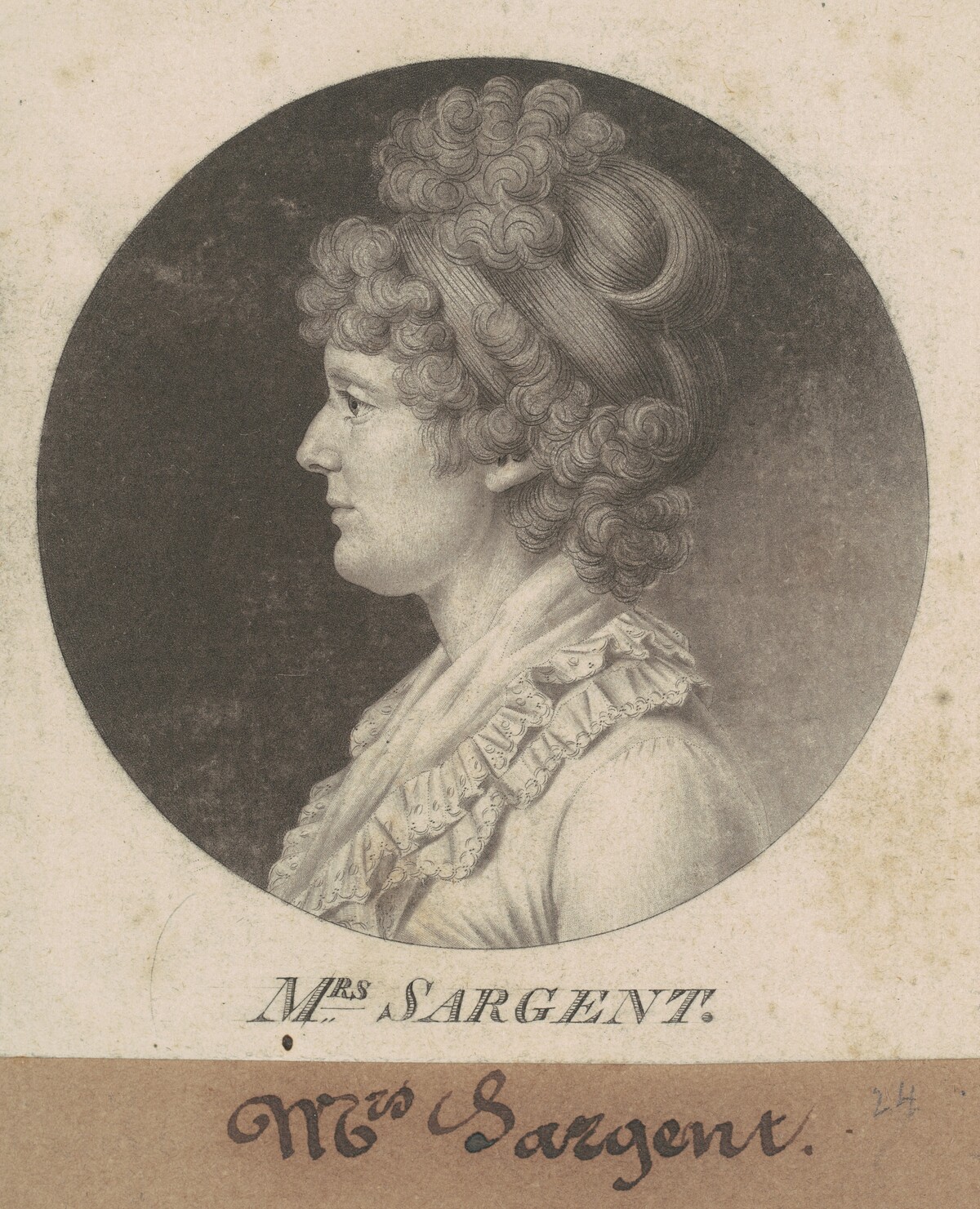 Mary Hawley Macintosh Williams Sargent by Charles B. J. Févret de Saint-Mémin