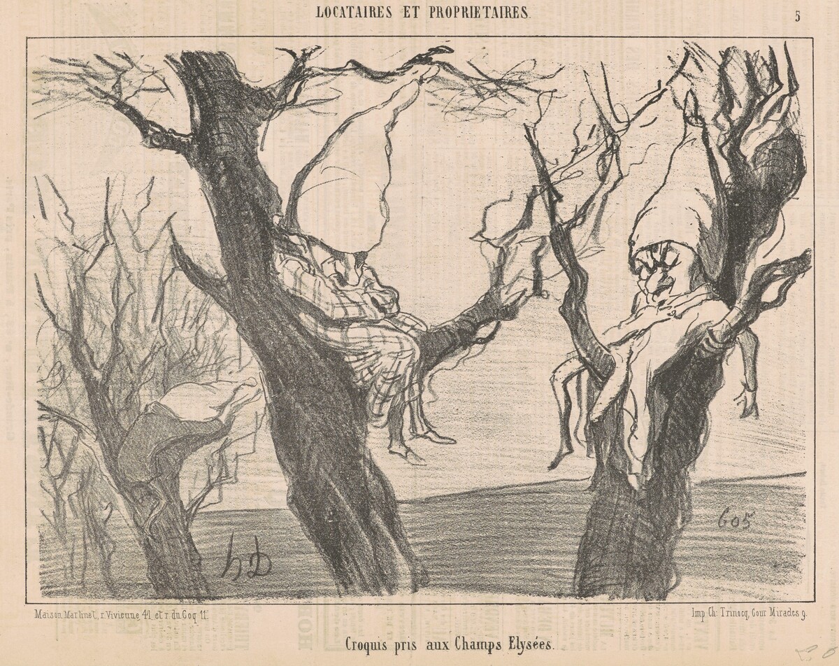 Croquis pris aux Champs Elysées by Honoré Daumier