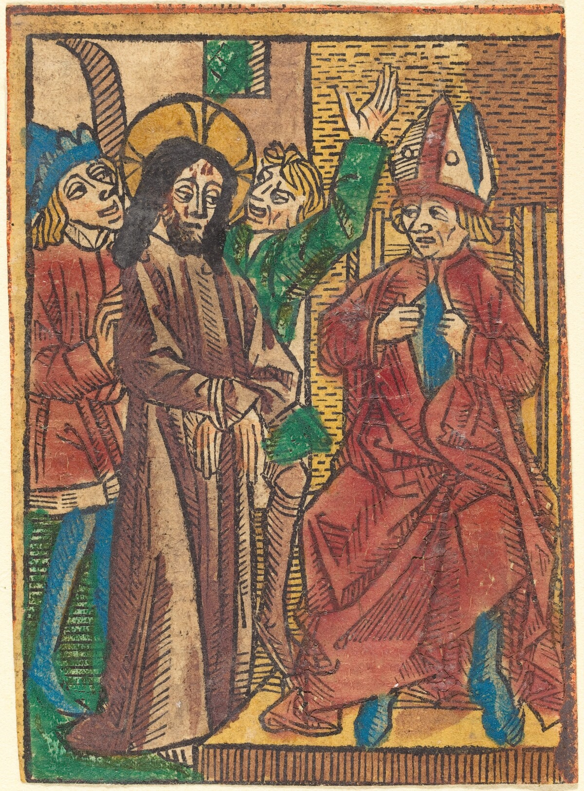 Before Caiaphas by German 15th Century