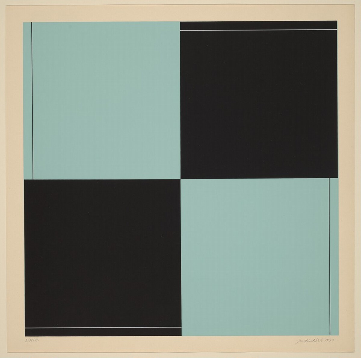 Progressive System of Horizontals in a Square by Jan Kubicek