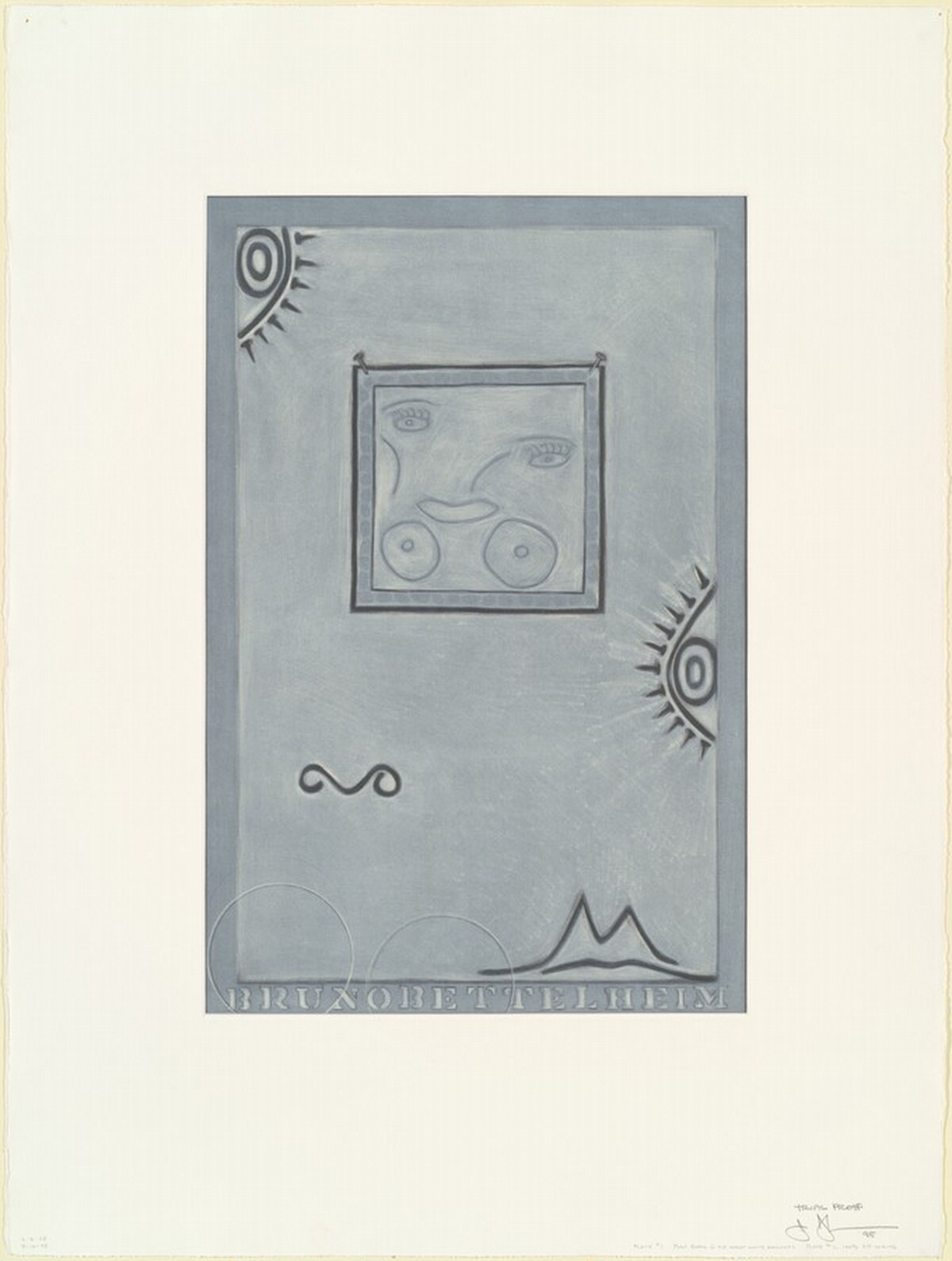 Untitled (White Mezzotint) [trial proof] by Jasper Johns