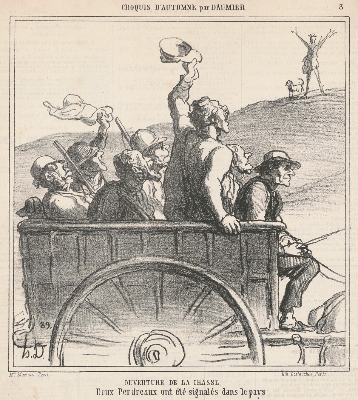 Ouverture de la chasse by Honoré Daumier