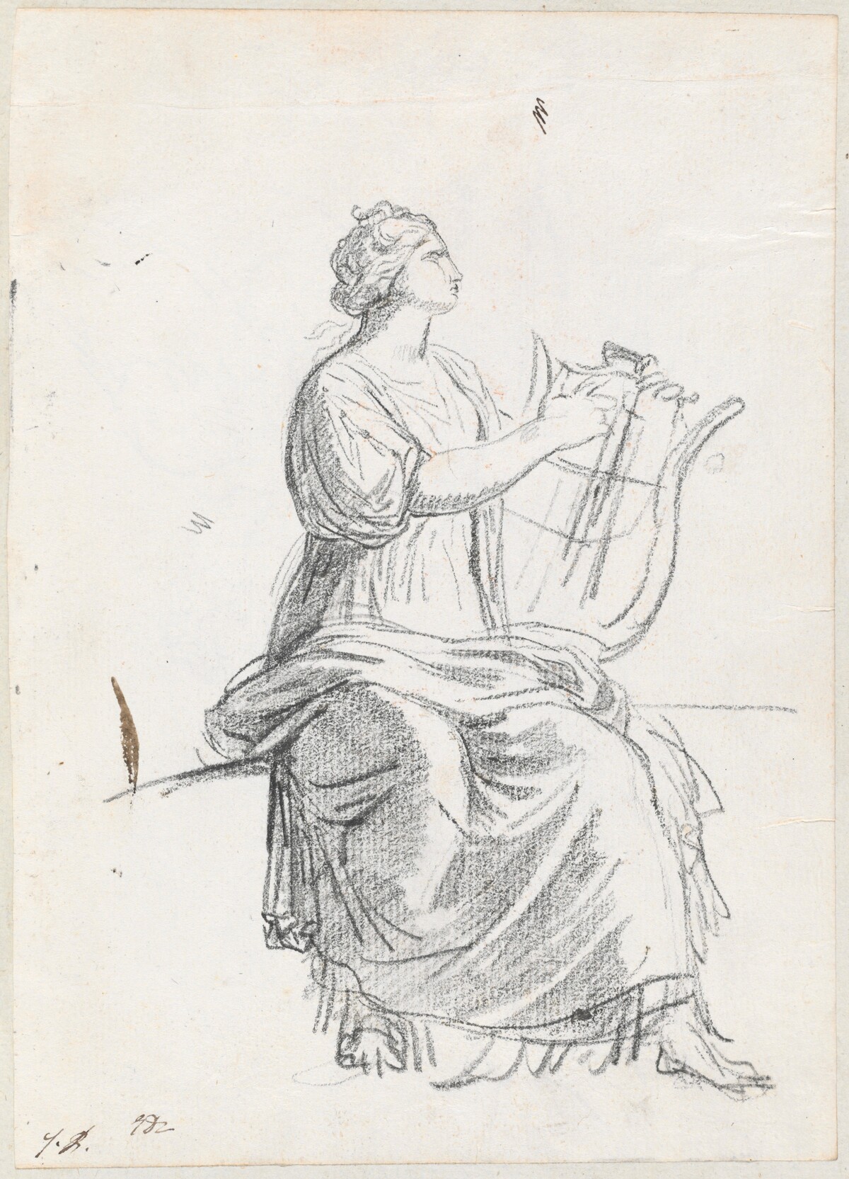 Woman with a Lyre by Jacques-Louis David