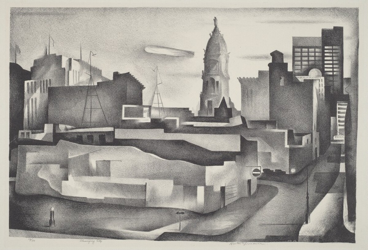 Changing City, 1934 by Benton Murdoch Spruance