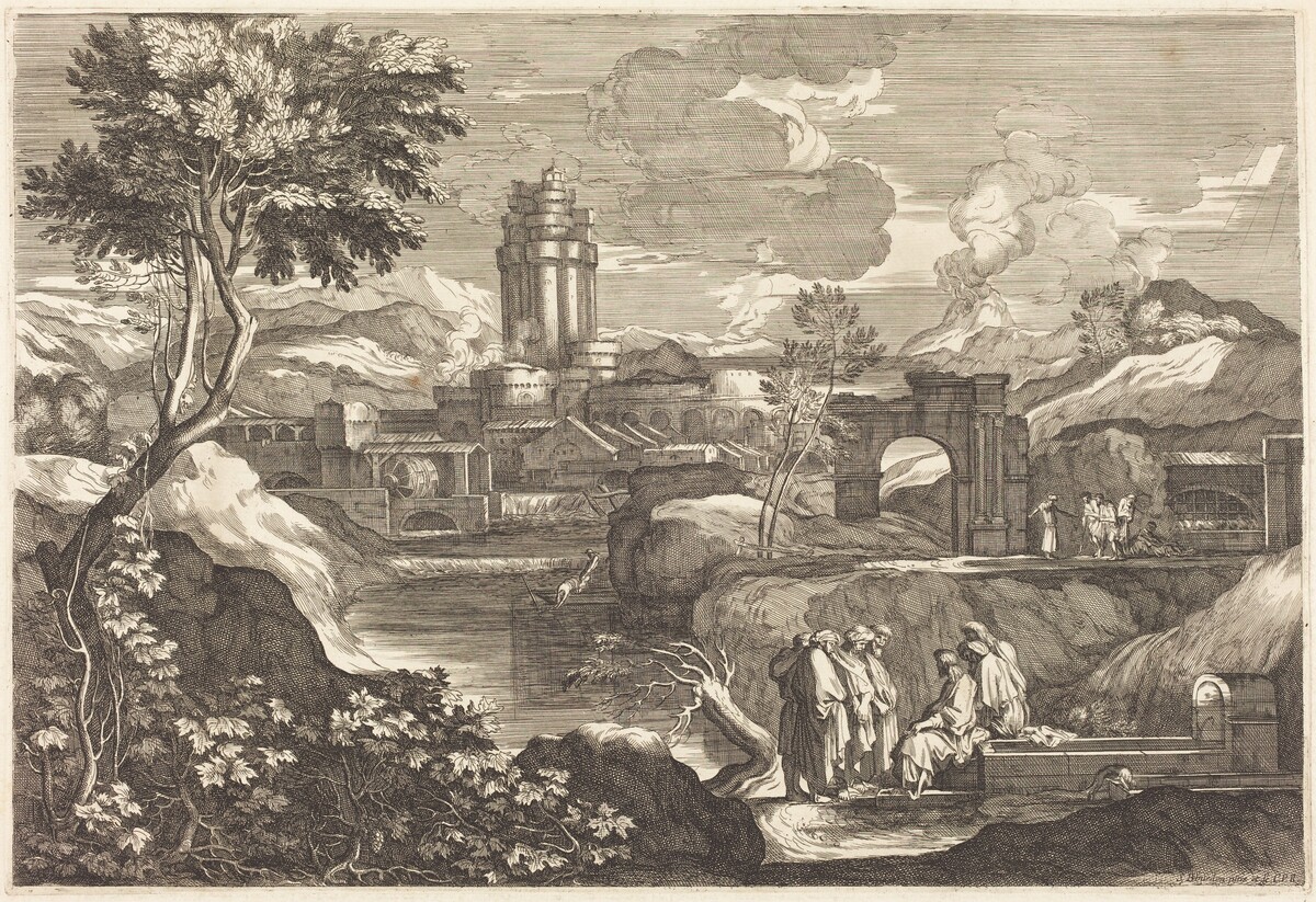 Jesus Telling the Parable of the Father who Sends his Workers to his Vineyard by Sébastien Bourdon
