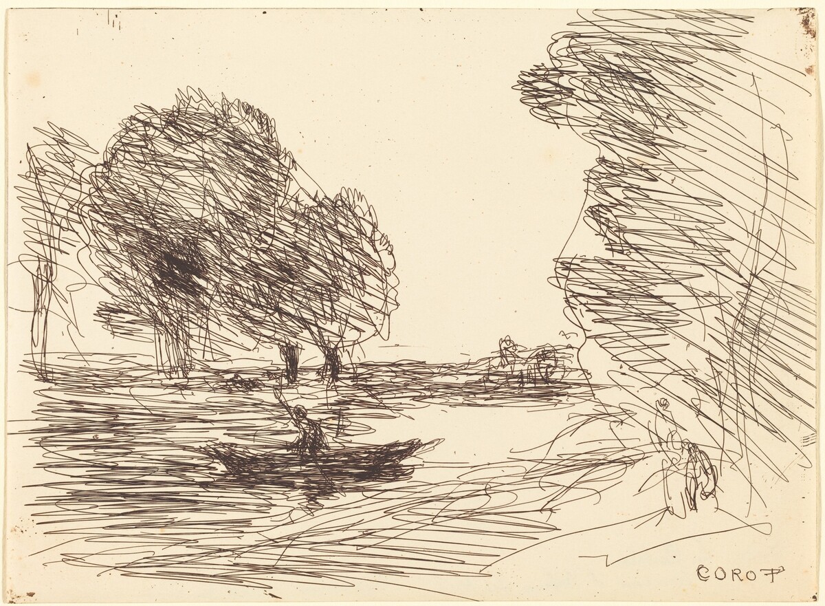 Boatman (Le Batelier) by Jean-Baptiste-Camille Corot