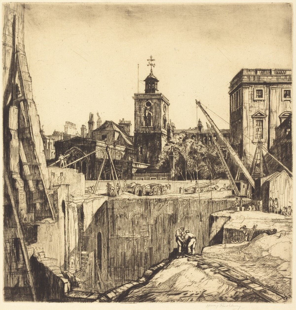 Saint Olave's, Crutched Friars by Henry Rushbury