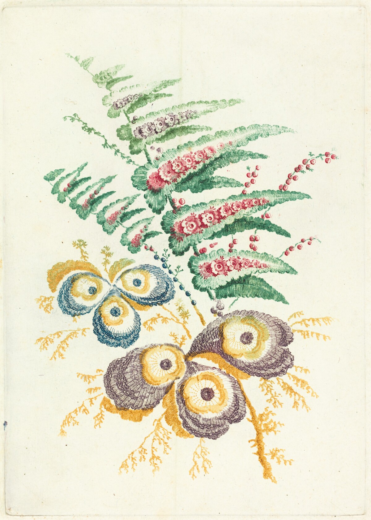 Fantastic Flowers with Oyster-shell Blossoms by Anne Allen after Jean-Baptiste Pillement