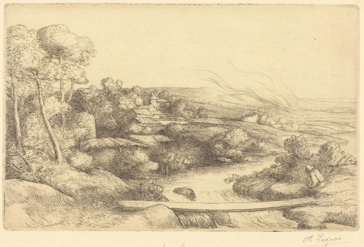 Footbridge (La passerelle) by Alphonse Legros