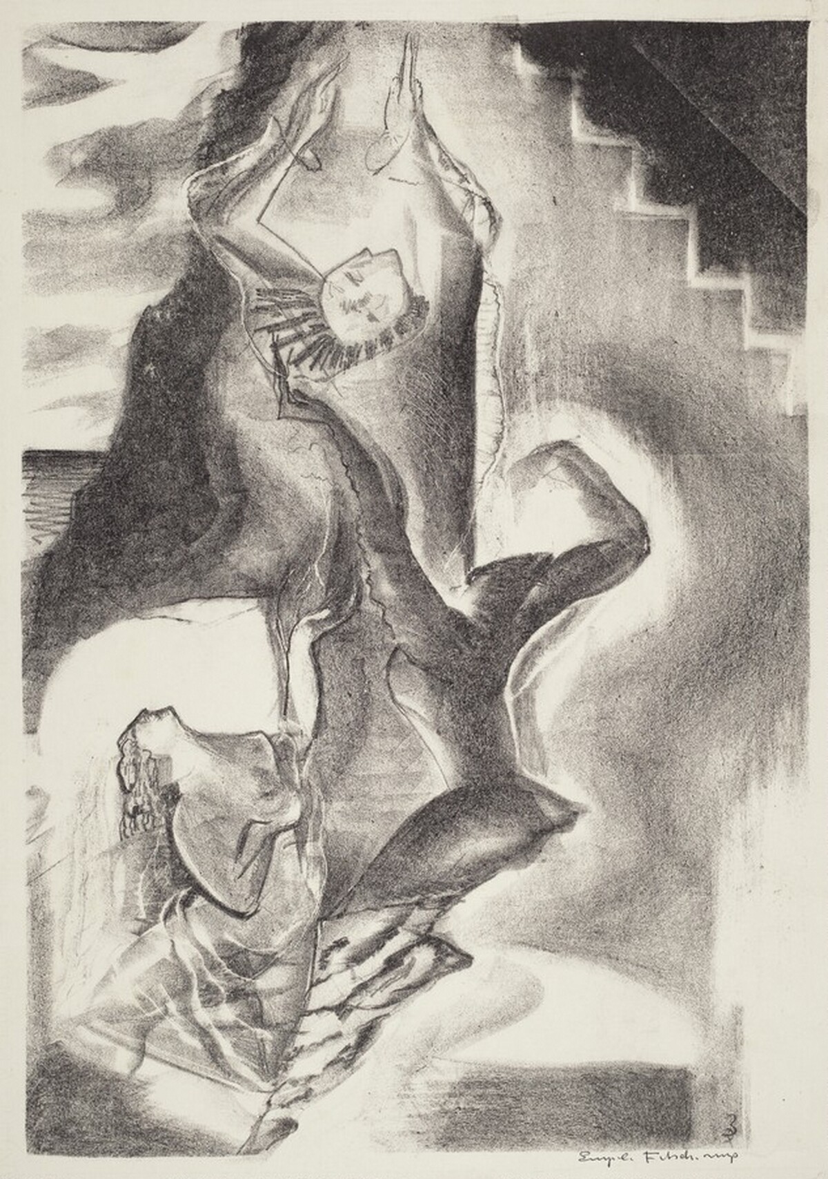 Martha Graham, Fernbach & Charles Weidman in Strauss "Ein Heldenleben" (A Hero's Life) by Eugene Camille Fitsch
