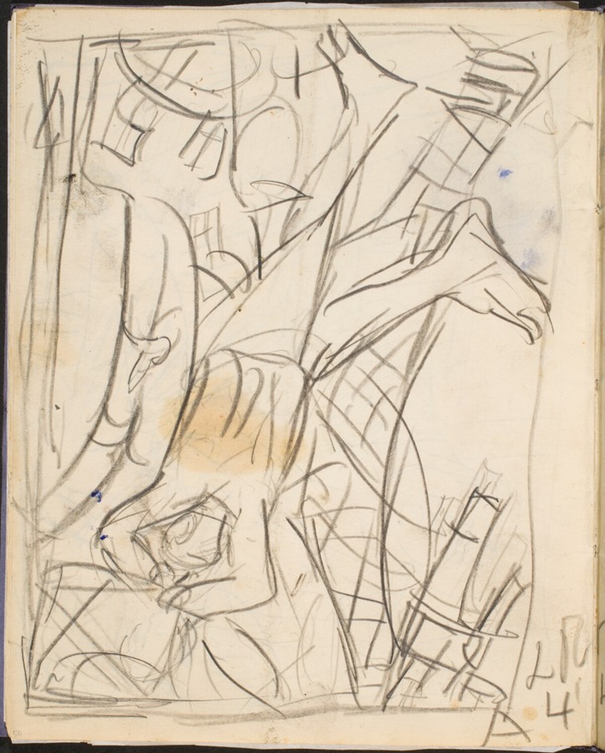 Entwurf zu "Abstürzender" (Sketch for "Falling Man") [p. 50] by Max Beckmann