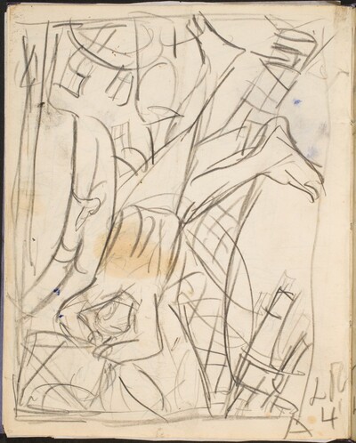 Entwurf zu "Abstürzender" (Sketch for "Falling Man") [p. 50]