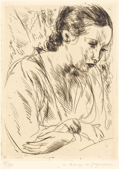 Fernande with Arms Crossed, Large Plate (Fernande les mains croisees (grande planche)