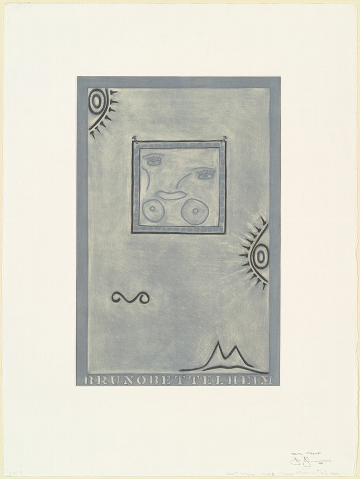 Untitled (White Mezzotint) [trial proof] by Jasper Johns