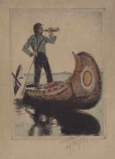 Indian in Canoe