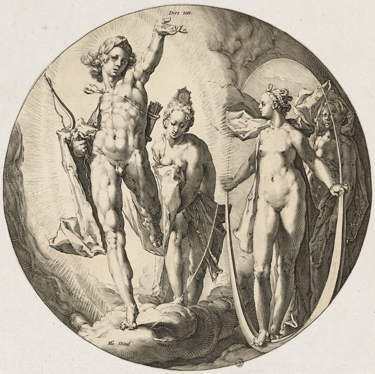Dies IV (Fourth Day) by Jan Muller, after Hendrick Goltzius