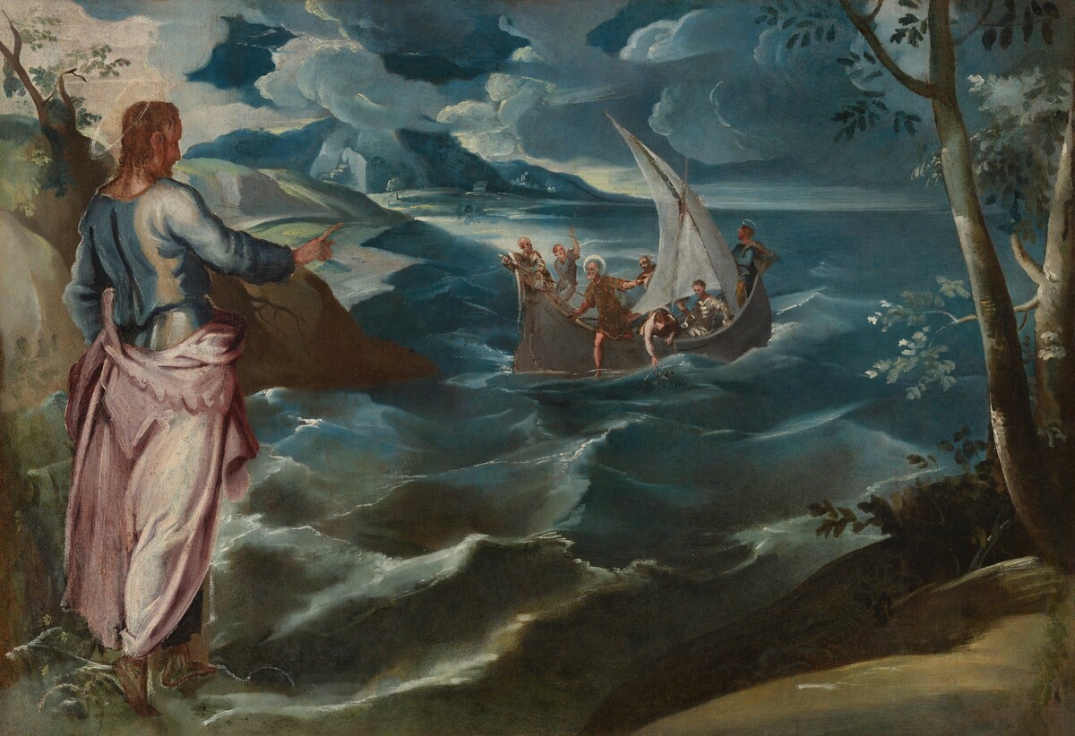 Christ at the Sea of Galilee by Circle of Jacopo Tintoretto (Probably Lambert Sustris)