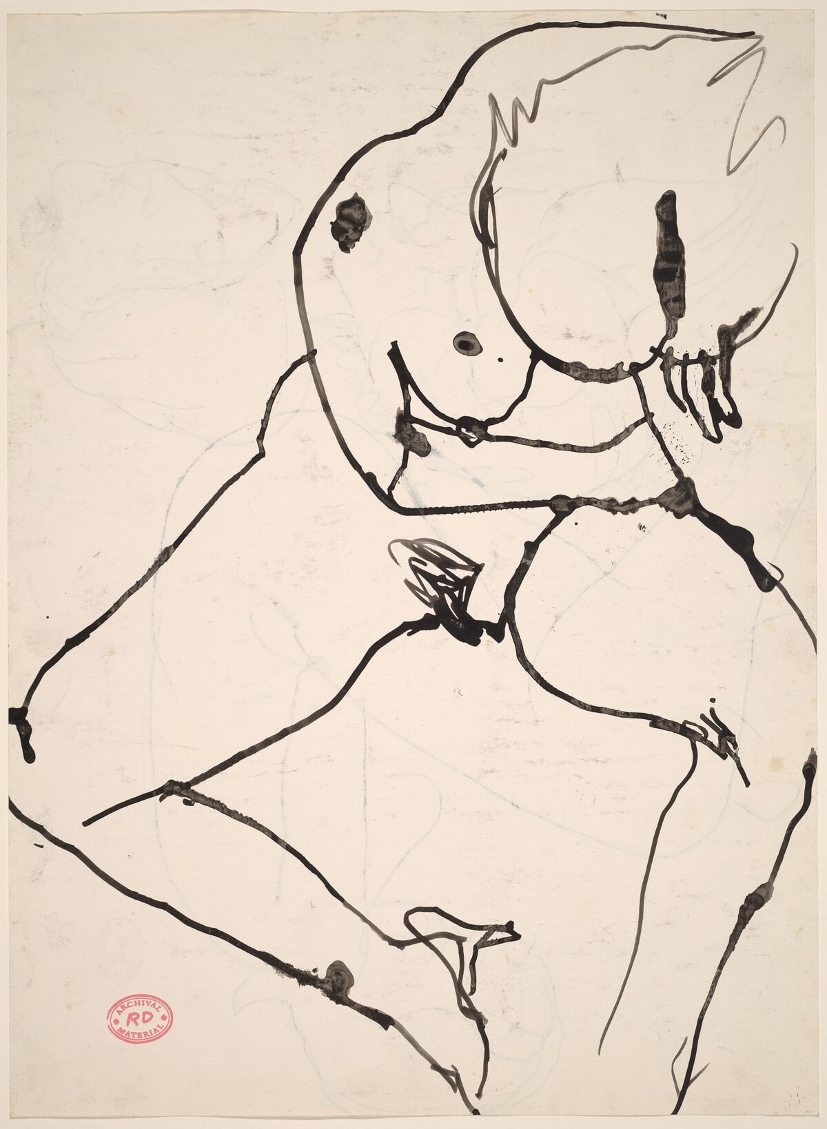 Untitled [female nude] [recto] by Richard Diebenkorn