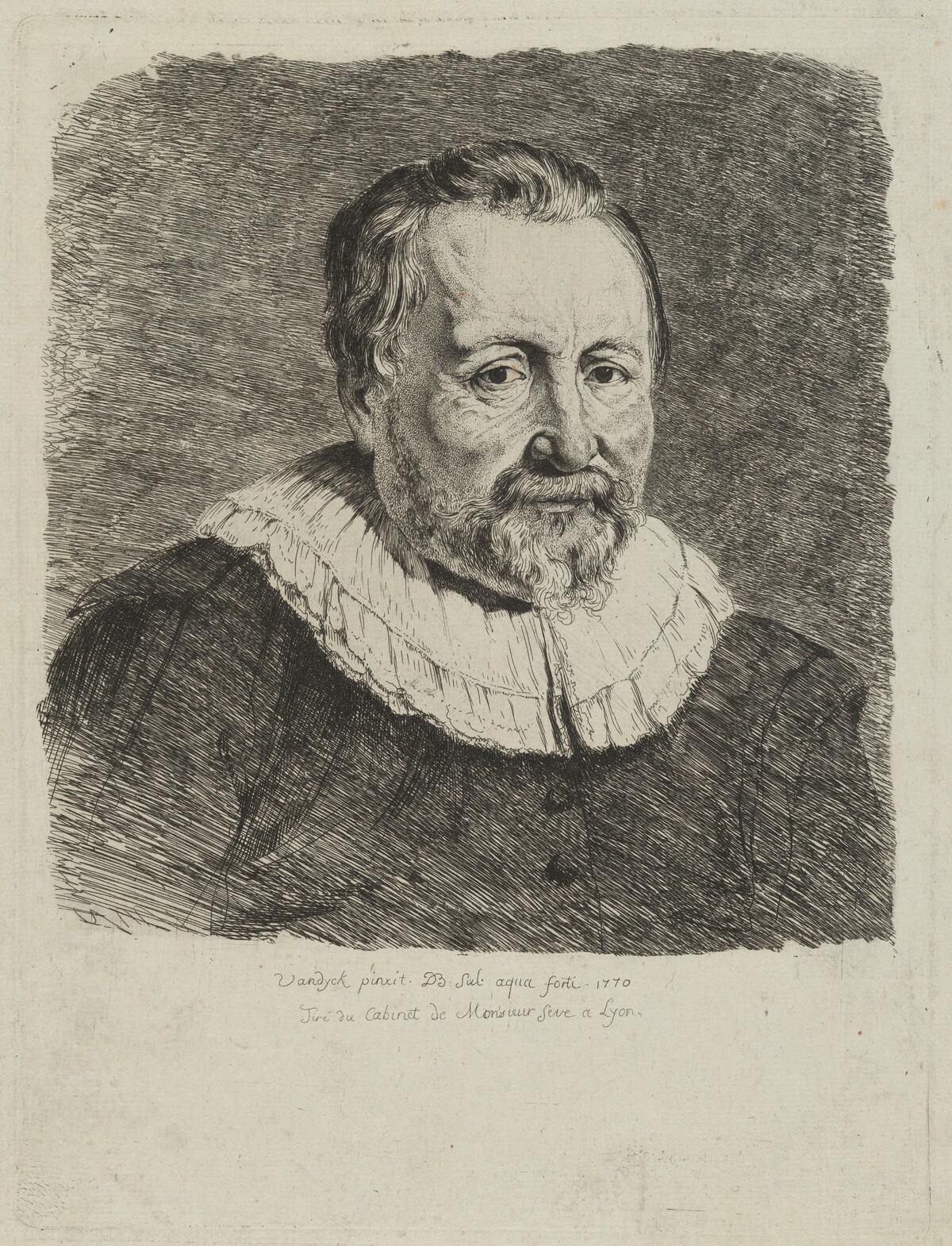 Portrait of a Man by Jean-Jacques de Boissieu, after Sir Anthony van Dyck