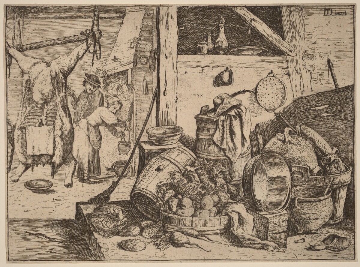 Interior of a Kitchen by David Teniers the Younger