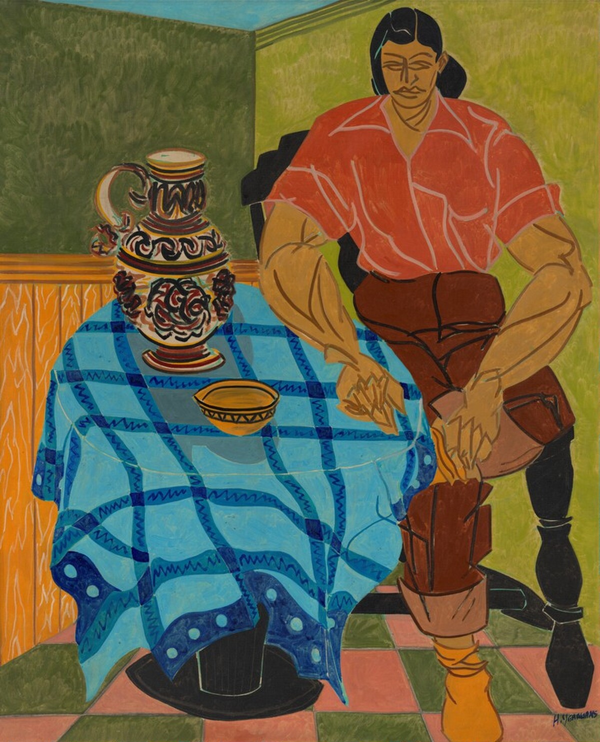 Untitled (Seated Woman with Pitcher) by Hartwell Yeargans