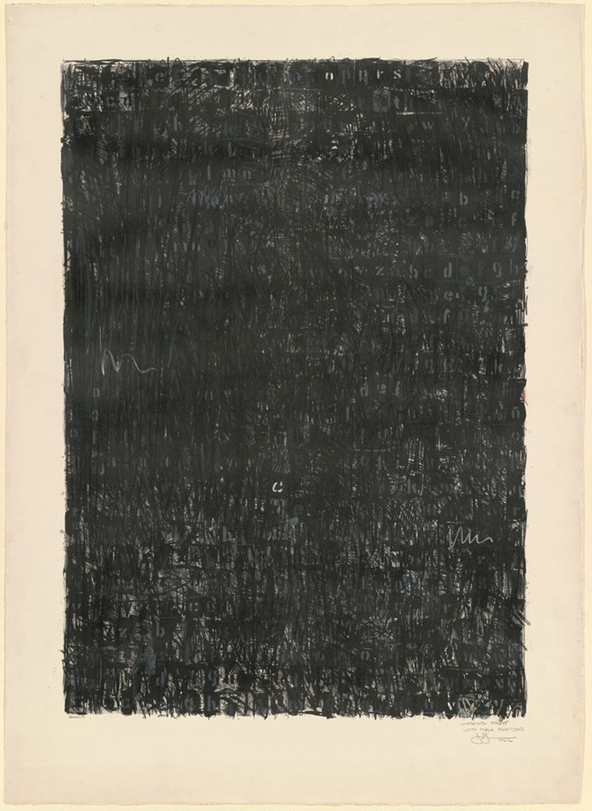 Alphabets [working proof] by Jasper Johns