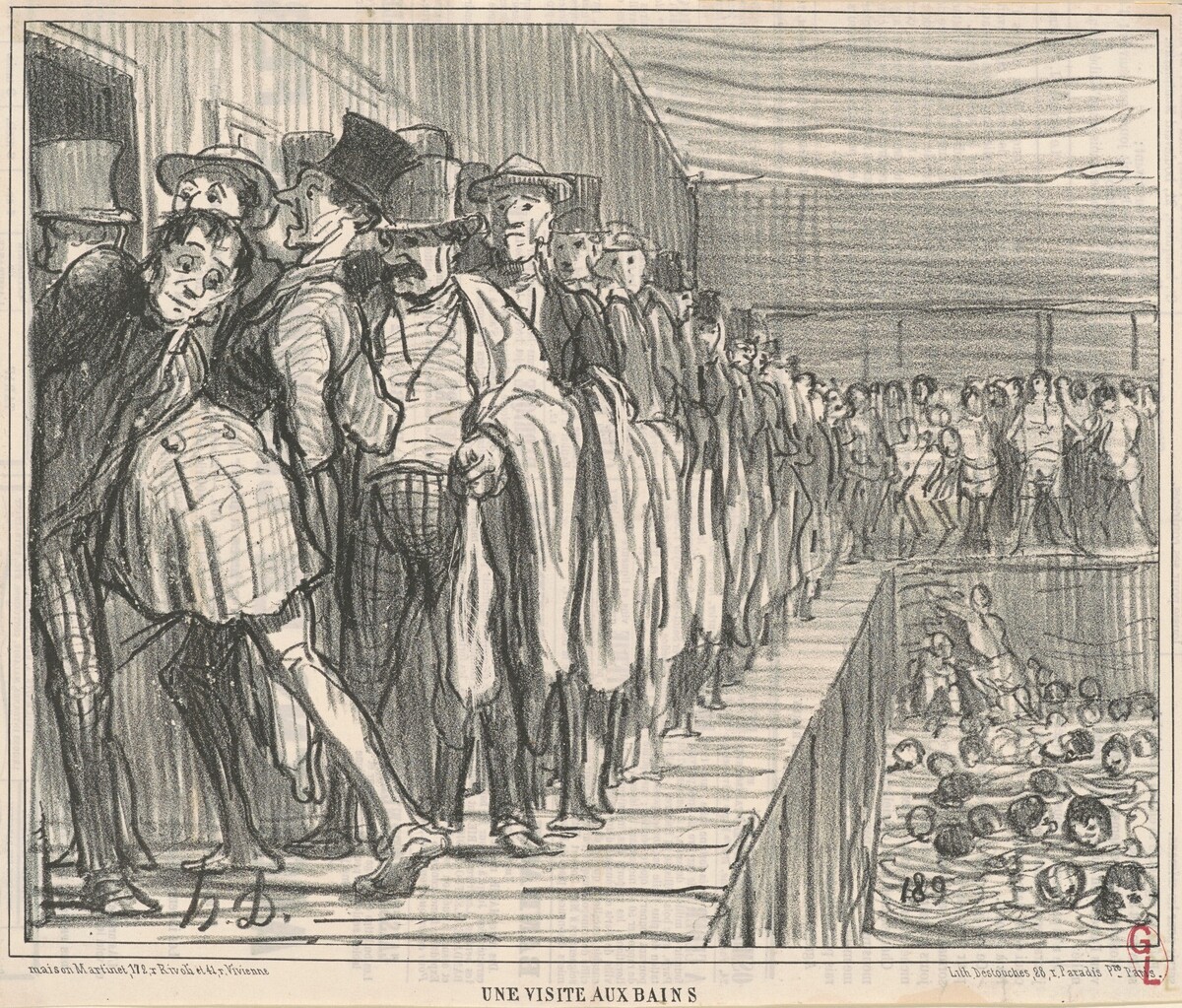 Une visite aux bains by Honoré Daumier