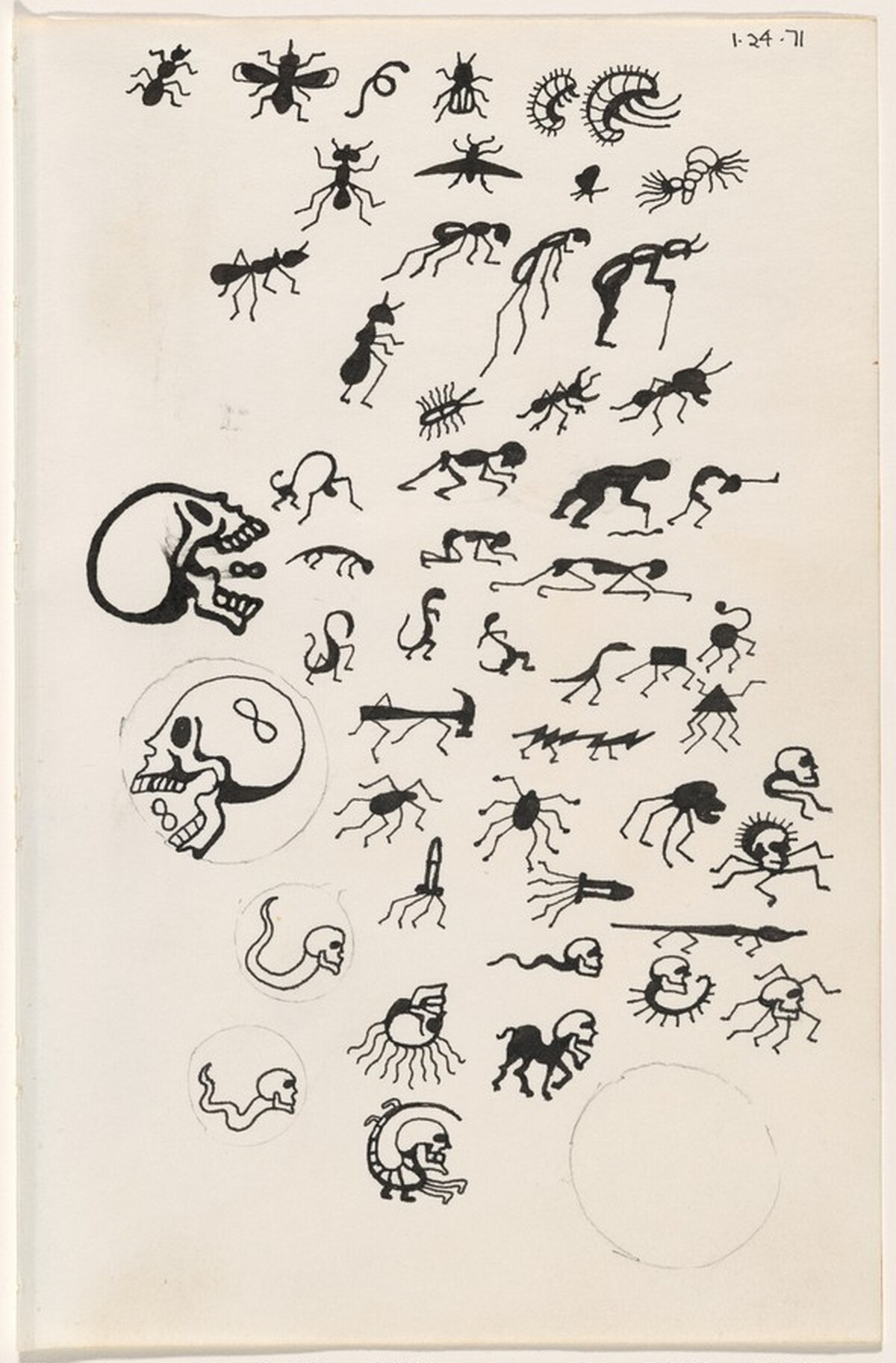 Untitled 1-24-71 [study for "tattoo" book] by James McCracken Jr.