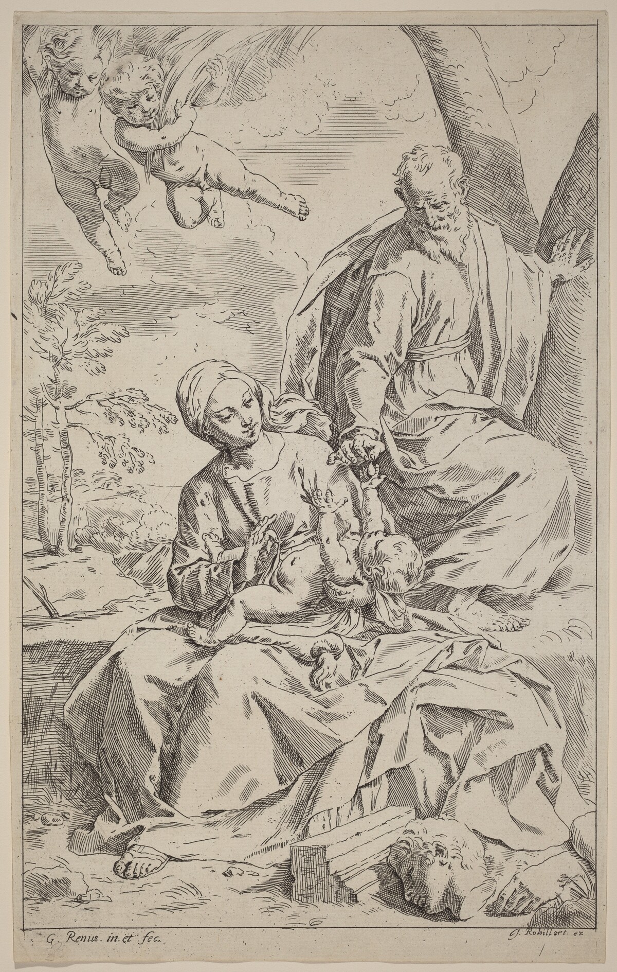 The Rest on the Flight into Egypt by Simone Cantarini