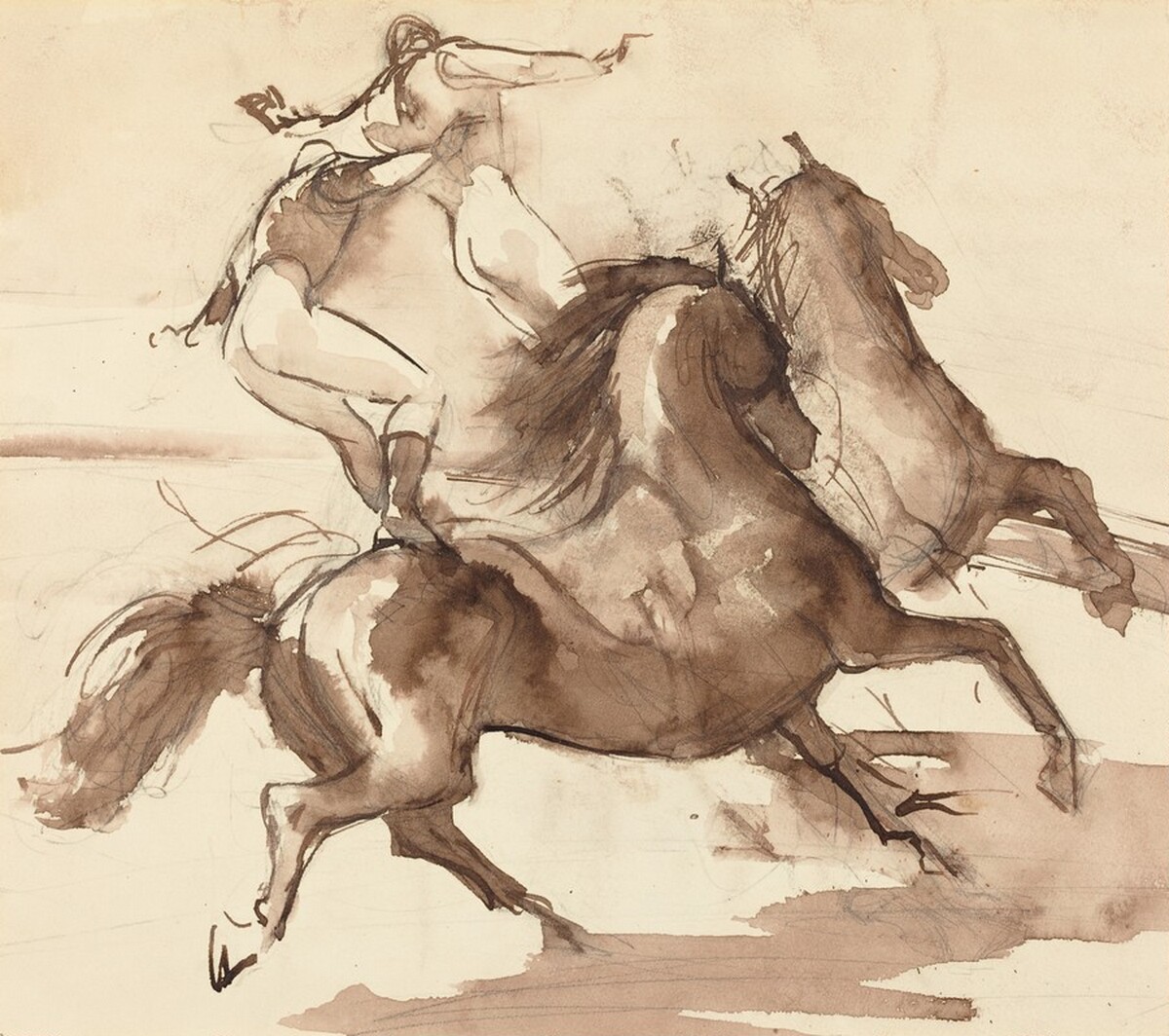 Two Bareback Circus Riders by Pavel Tchelitchew