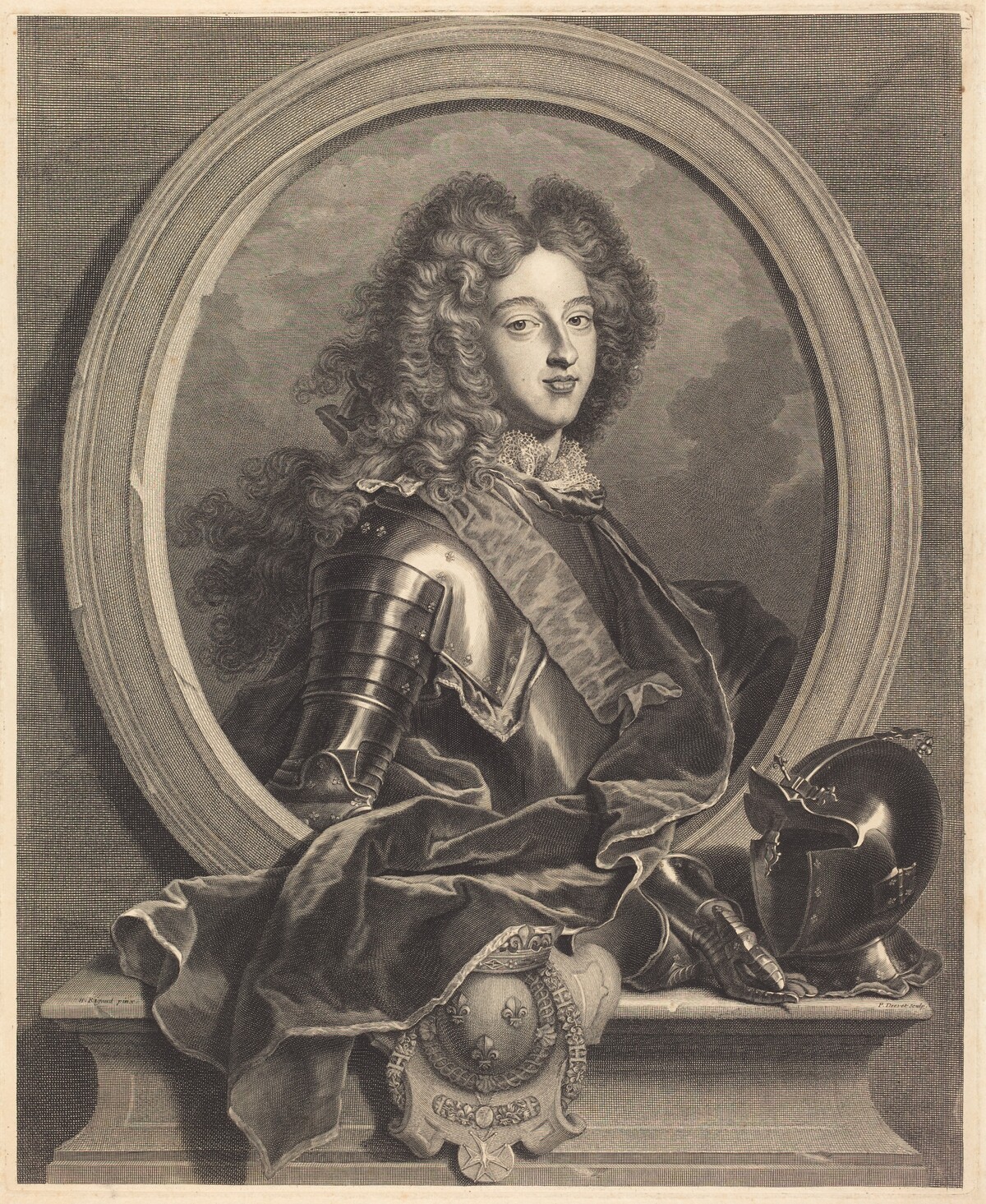 Louis de France, duc de Bourgogne by Pierre Drevet after Hyacinthe Rigaud