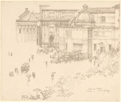 View of Porta del Popolo, Rome