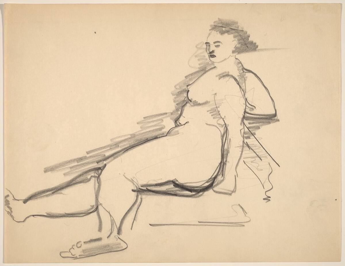 Reclining Nude, Right Arm Supporting Torso by Mark Rothko