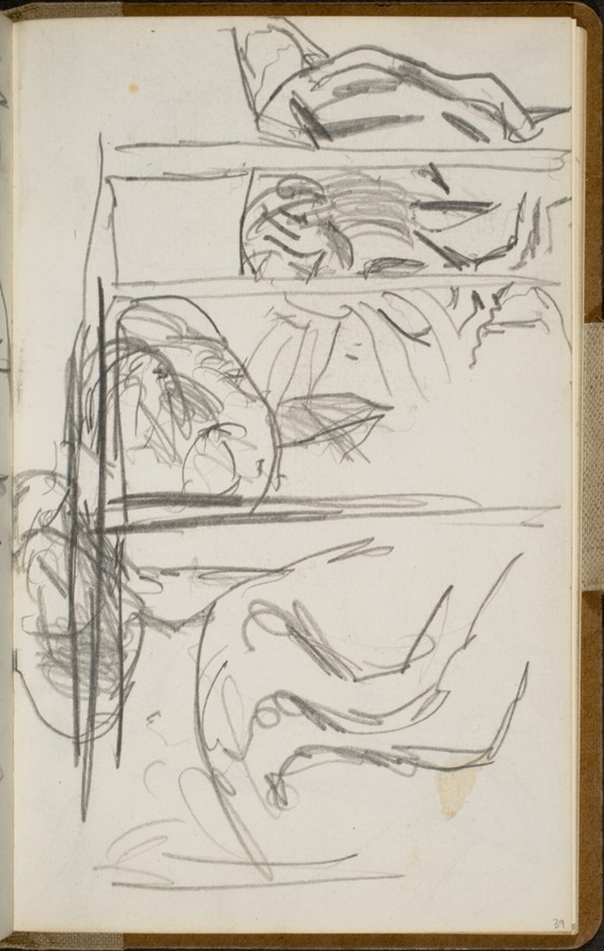 Schafender Tiger (Sleeping Tiger) [p. 39] by Max Beckmann