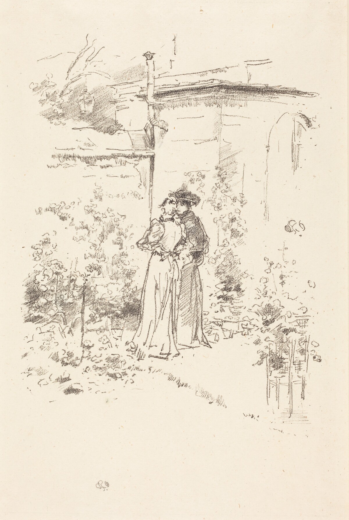 Confidences in the Garden by James McNeill Whistler