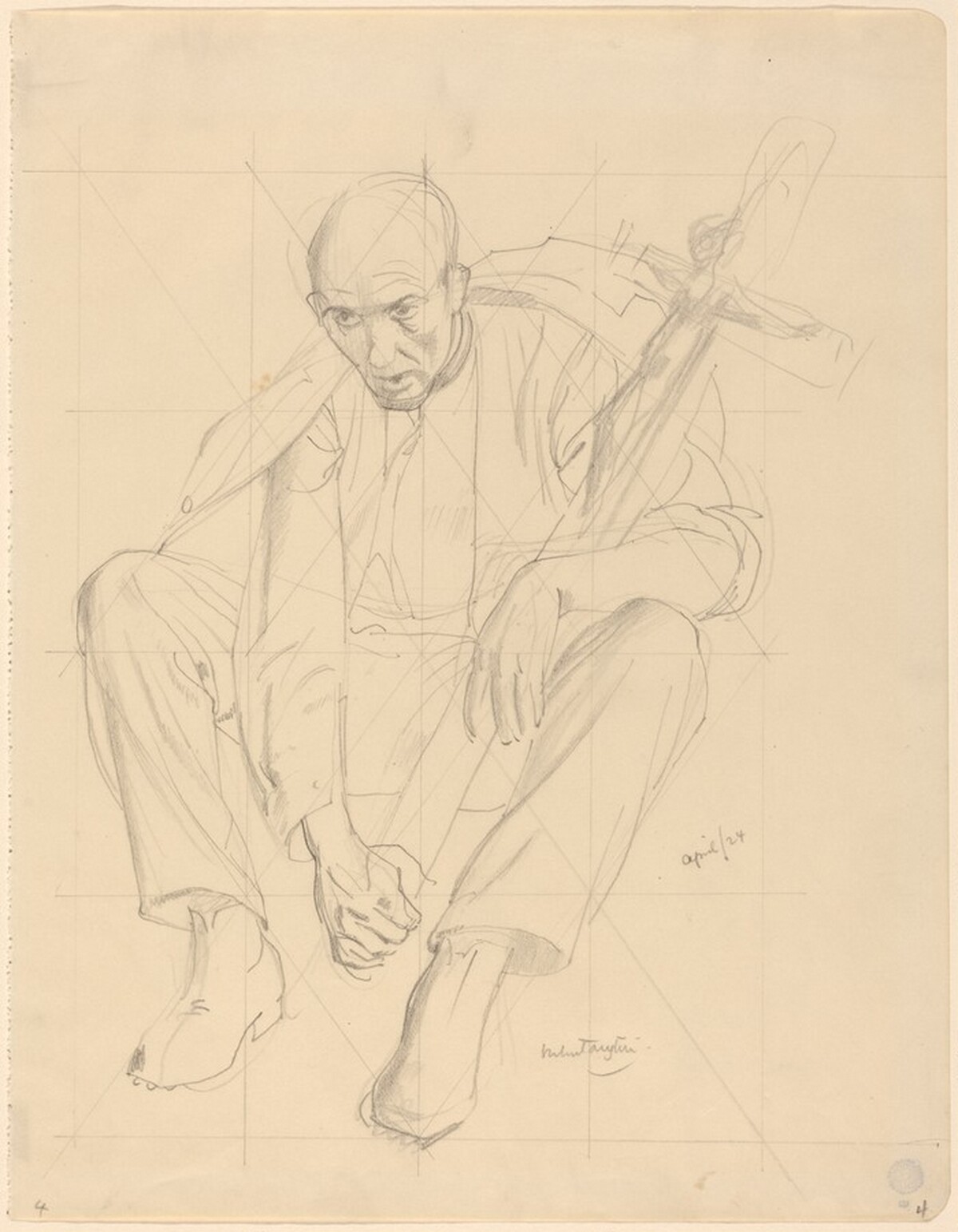 Man with a Crucifix by Robert Austin