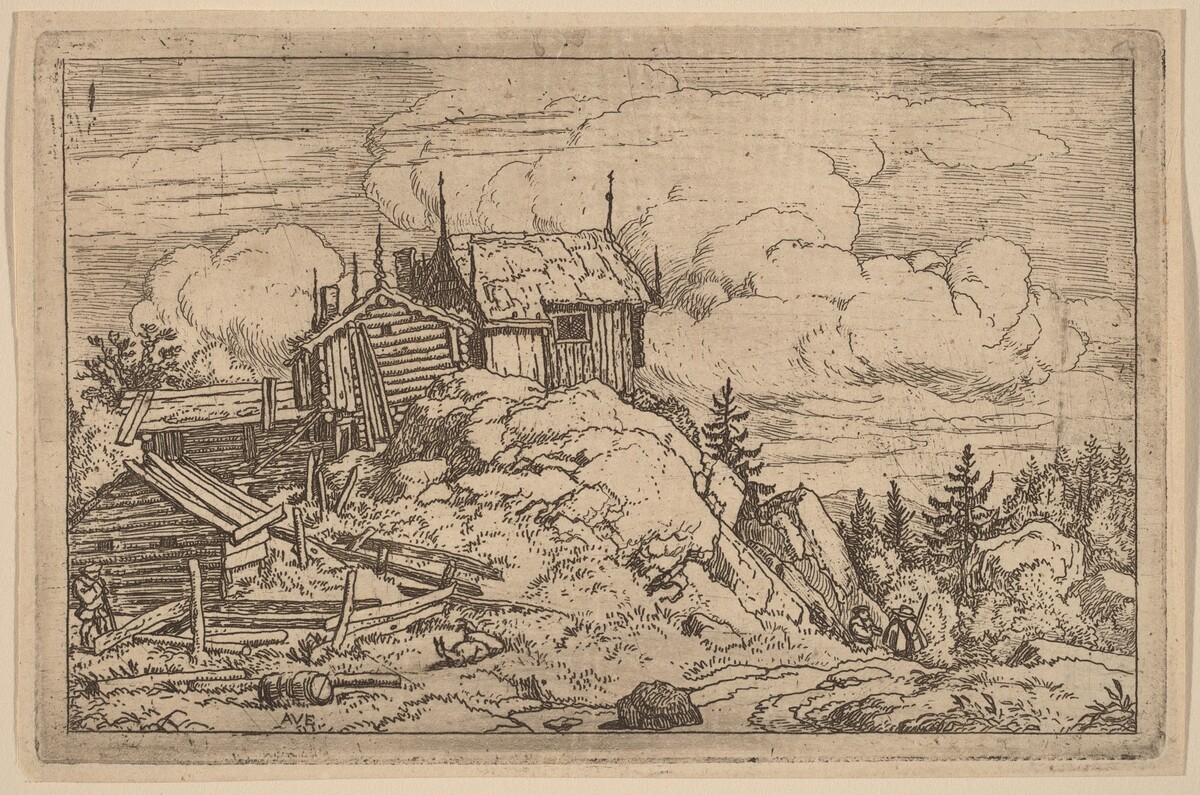 Hamlet on a Hill by Allart van Everdingen