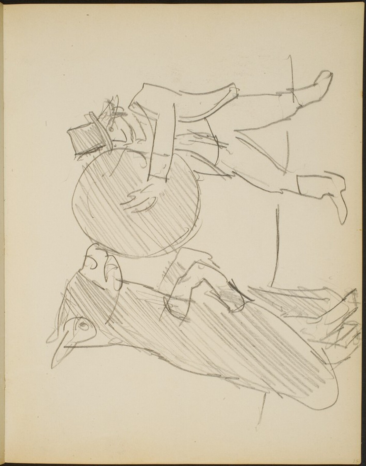 Esel auf den Hinterbeinen und Dompteur (Mule on Back Legs and Tamer) [p. 25] by Max Beckmann