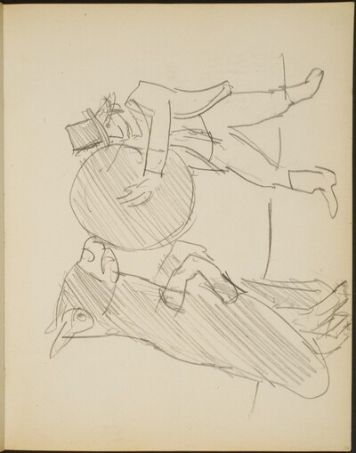 Esel auf den Hinterbeinen und Dompteur (Mule on Back Legs and Tamer) [p. 25]