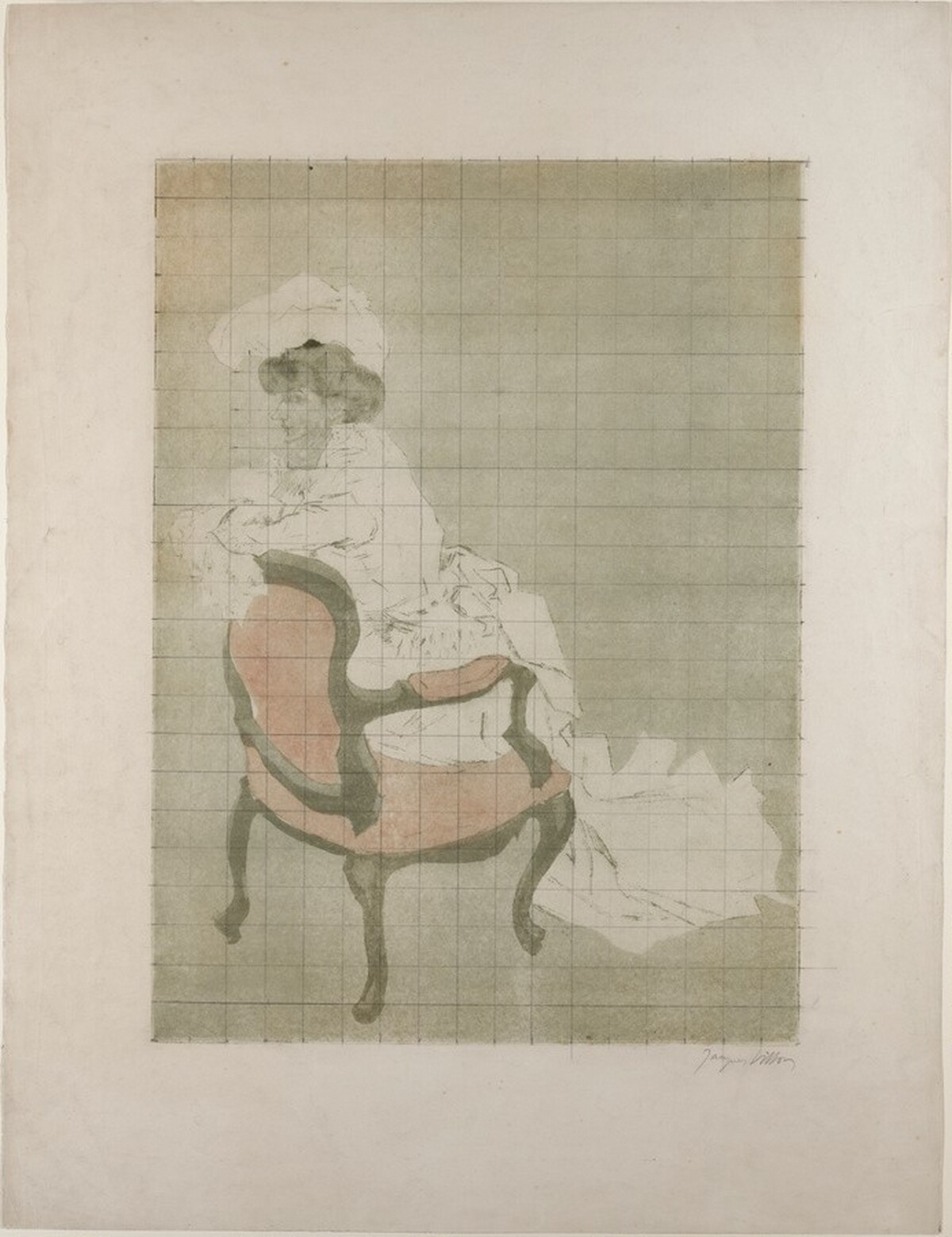 a) La Nouvelle Parisienne (25); b) Seated Woman by Jacques Villon