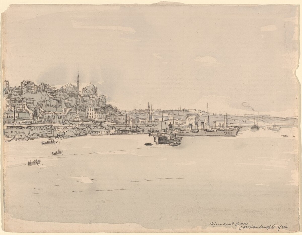 Allied Fleet at Constantinople by Sir Muirhead Bone