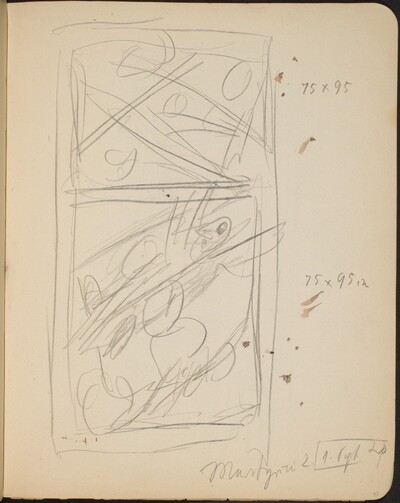 Hochrechteckige bezeichnete Skizze (Sketch with Inscription) [p. 33]