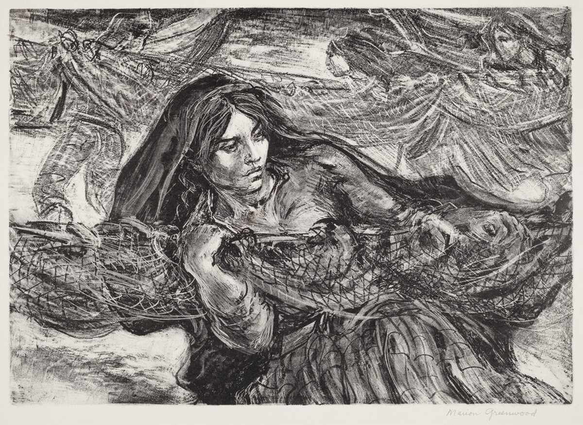 Untitled (Woman Fishing) by Marion Greenwood