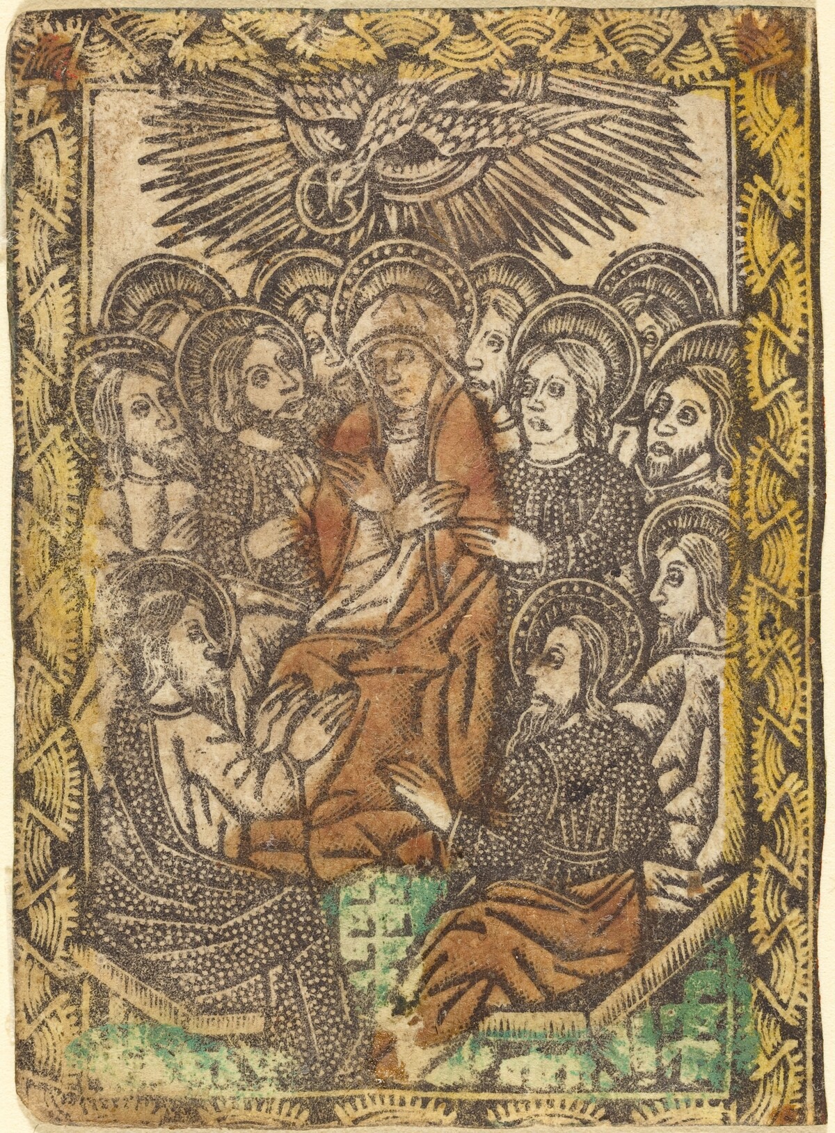 Pentecost by Workshop of Master of the Borders with the Four Fathers of the Church