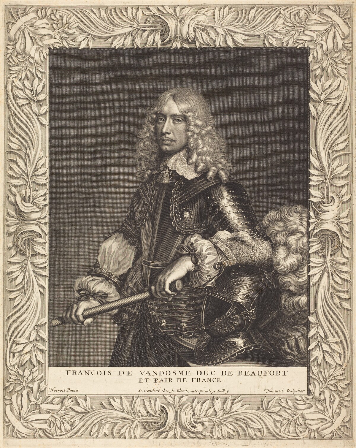 Francois, Duc de Beaufort by Robert Nanteuil after Jean Nocret